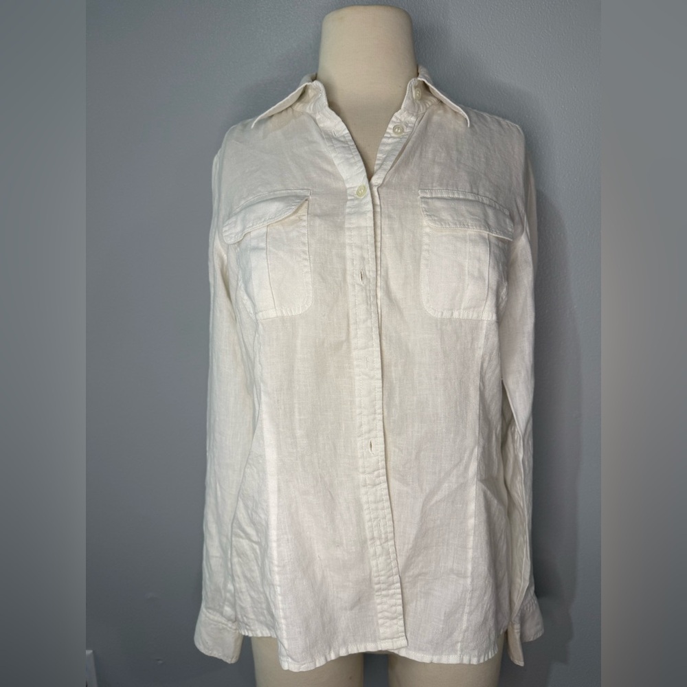 I.N.C.  Button-Up Linen Shirt